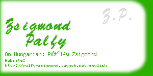 zsigmond palfy business card